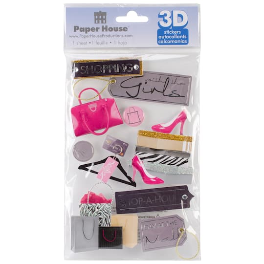 Paper House&#xAE; Shopping Girls 3D Stickers